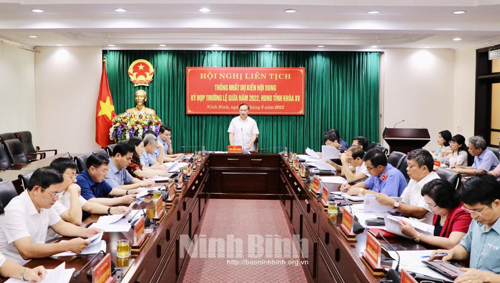 Thống nhất dự kiến nội dung kỳ họp thứ 7, HĐND tỉnh khóa XV