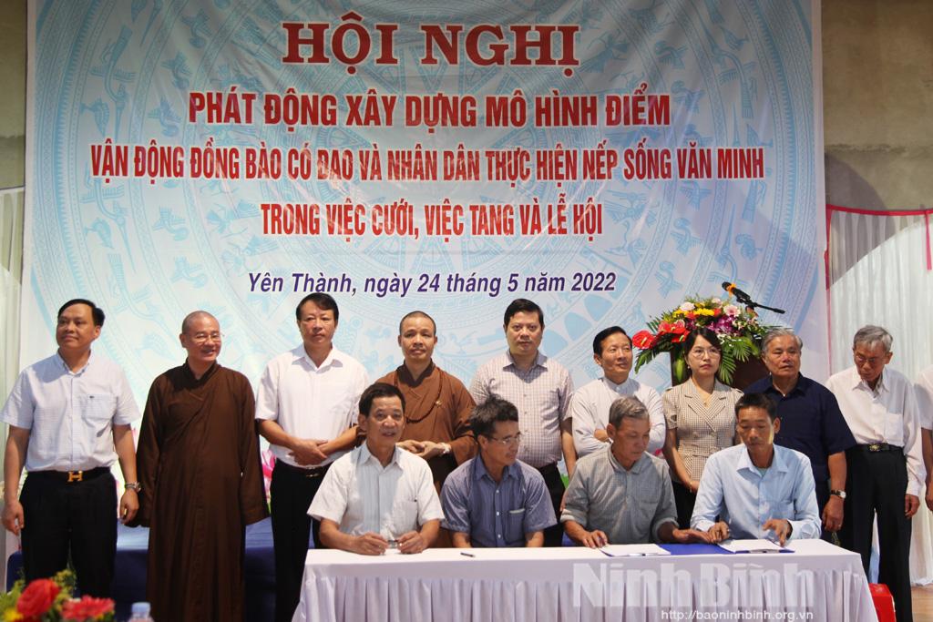 Yên Mô: Phát động xây dựng mô hình điểm "Vận động đồng bào có đạo và nhân dân thực hiện nếp sống văn minh trong việc cưới, việc tang và lễ hội"