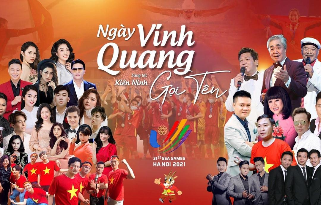 Hơn 50 nghệ sỹ hai miền cùng hát để cổ vũ đoàn thể thao Việt Nam