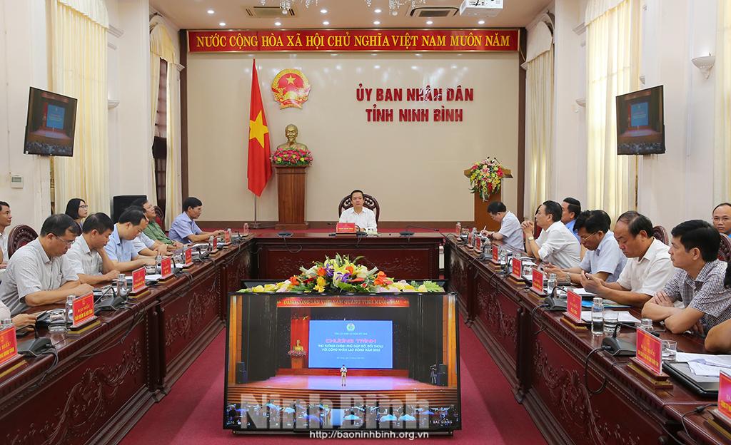 Hội nghị trực tuyến Thủ tướng Chính phủ gặp gỡ, đối thoại với công nhân lao động năm 2022