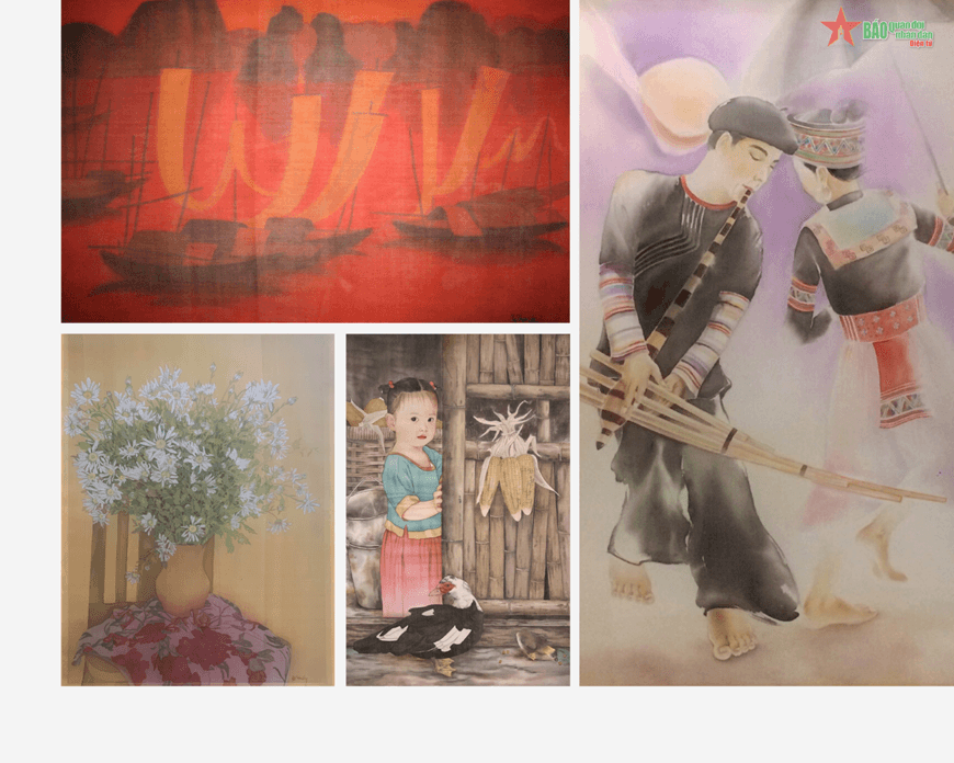 45 tác phẩm triển lãm "Hương lụa tháng 6