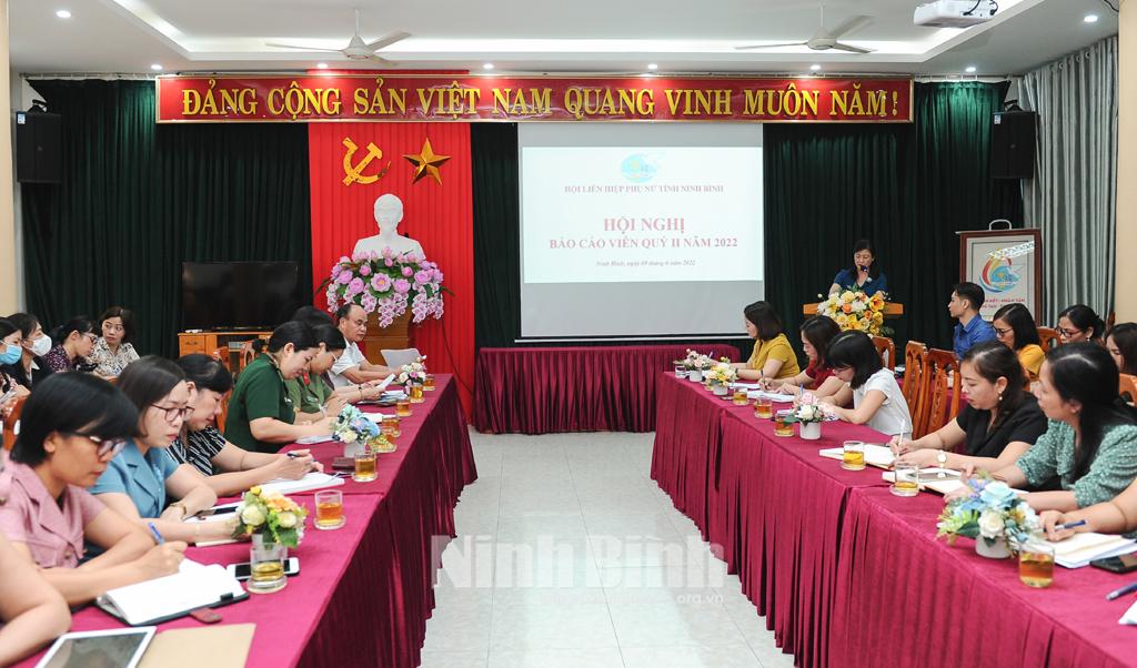 Hội Liên hiệp Phụ nữ tỉnh tổ chức hội nghị báo cáo viên quý II, năm 2022
