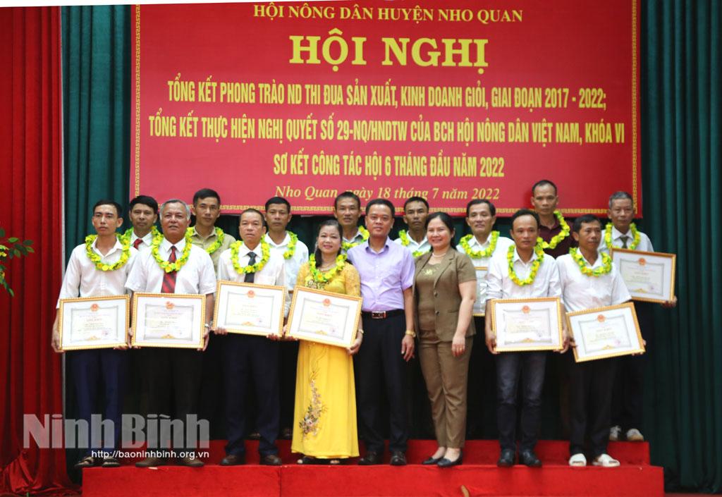 Hội Nông dân Nho Quan: Tổng kết phong trào nông dân thi đua sản xuất, kinh doanh giỏi giai đoạn 2017-2022