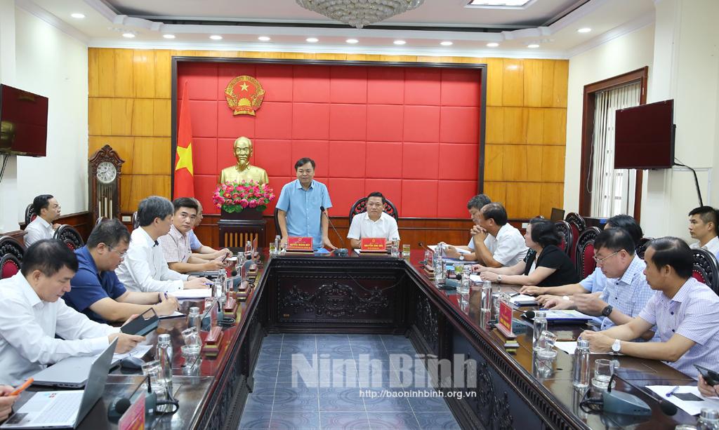 UBND tỉnh làm việc với Đoàn công tác của Bộ Nông nghiệp và Phát triển nông thôn về Dự án nâng cấp cụm công trình thủy lợi Nam sông Vân