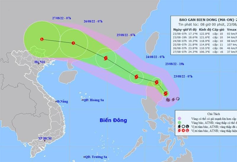 Bão Ma-on di chuyển nhanh và tiếp tục mạnh lên