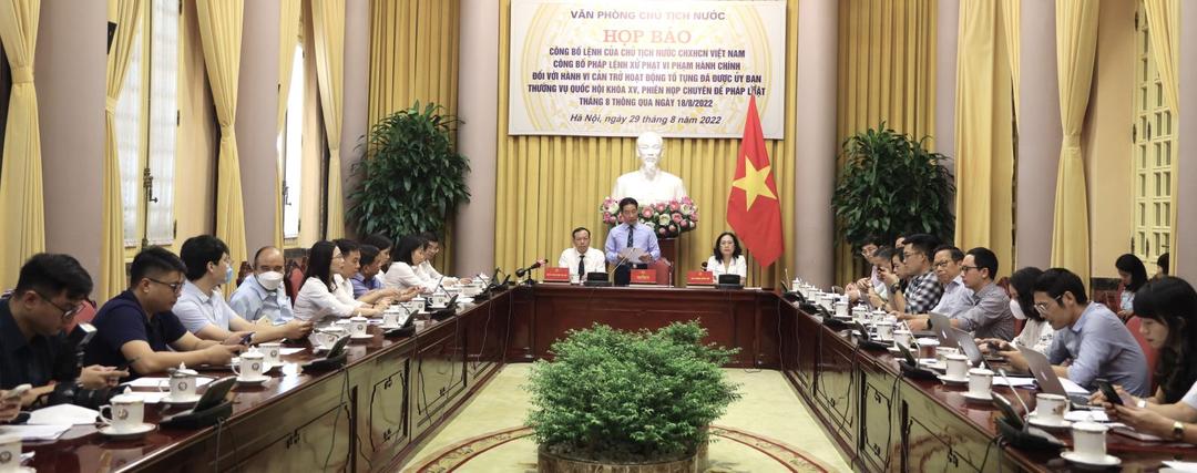 Công bố Lệnh của Chủ tịch nước về Pháp lệnh xử phạt hành vi cản trở hoạt động tố tụng