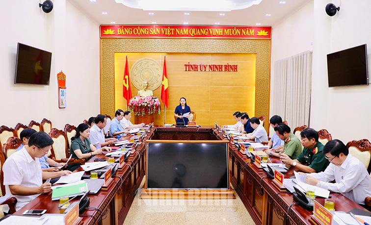 Ban Thường vụ Tỉnh ủy cho ý kiến vào một số nội dung quan trọng