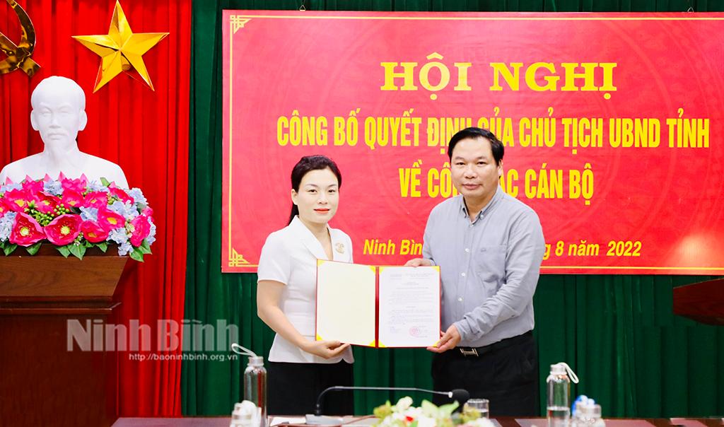 Công bố Quyết định bổ nhiệm Phó Giám đốc Sở Nội vụ