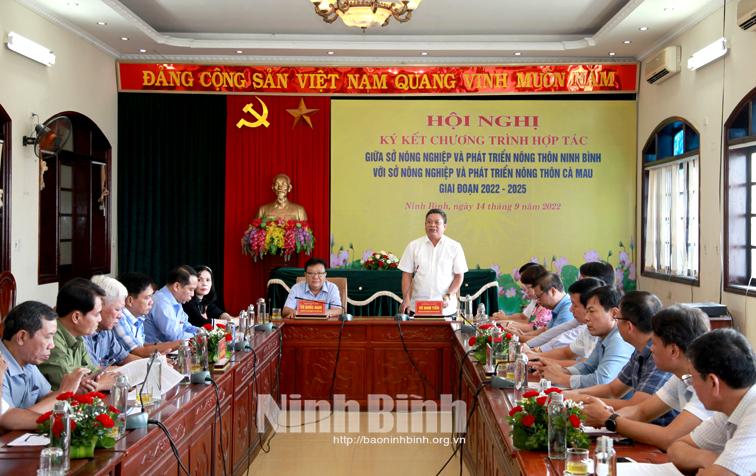 Ký kết hợp tác giữa ngành Nông nghiệp tỉnh Ninh Bình và tỉnh Cà Mau giai đoạn 2022-2025