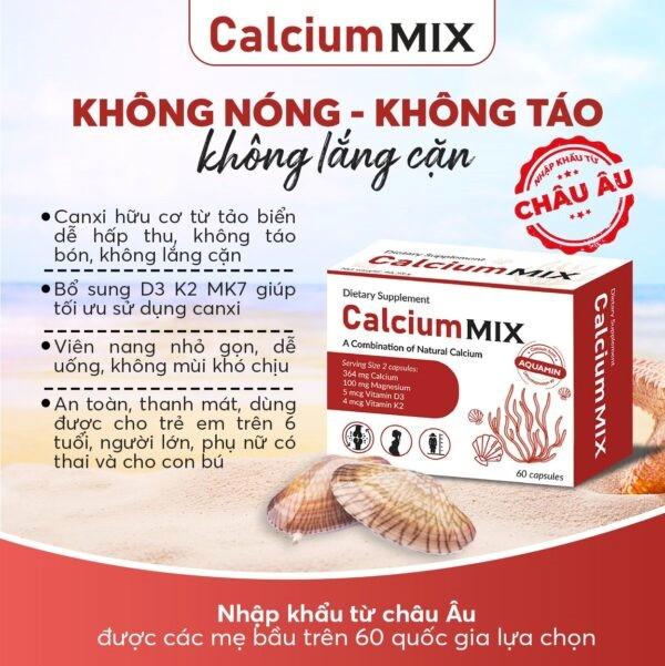 Calcium Mix- tăng hiệu quả hấp thu, không gây táo bón cho mẹ bầu