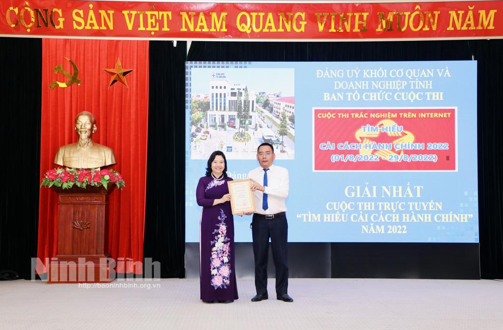 12 tập thể và 20 cá nhân đạt giải Cuộc thi trực tuyến "Tìm hiểu cải cách hành chính" năm 2022