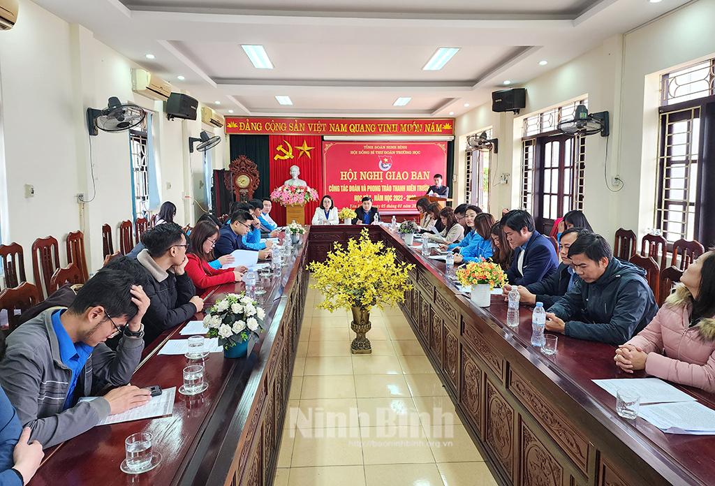 Giao ban công tác Đoàn và phong trào thanh niên trường học