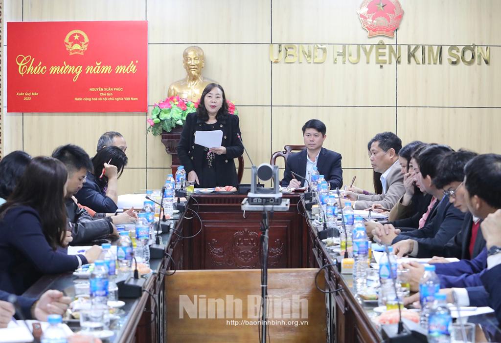 Kiểm tra, đánh giá kết quả phổ cập giáo dục, xóa mù chữ năm 2022 tại huyện Kim Sơn