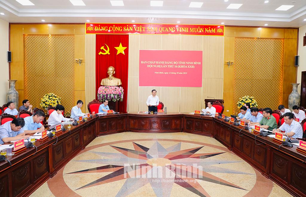 Hội nghị lần thứ 16 Ban Chấp hành Đảng bộ tỉnh