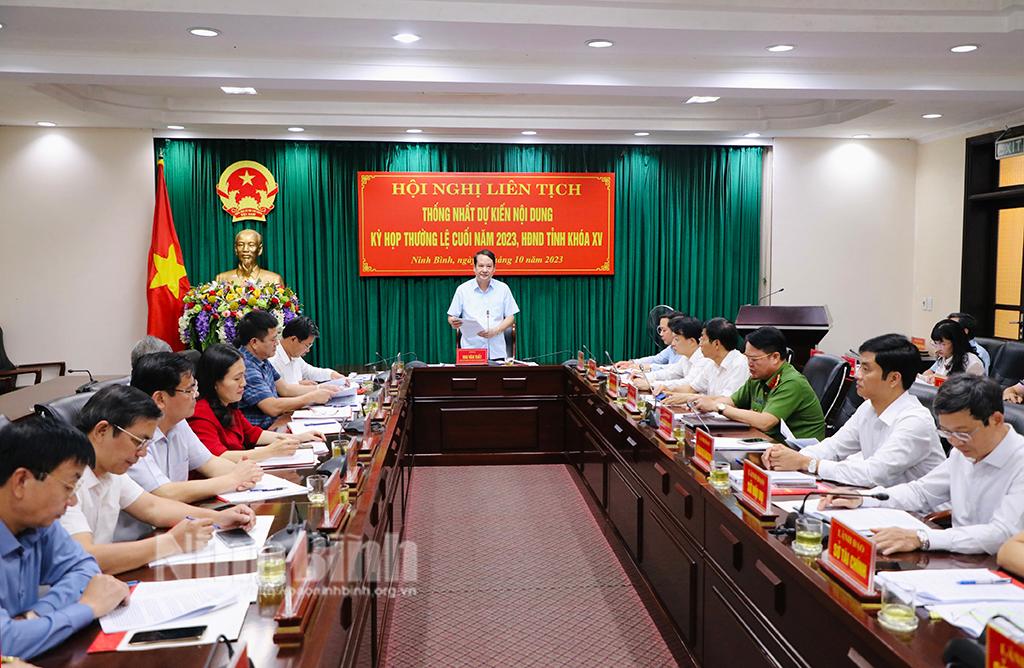 Thống nhất dự kiến nội dung, thời gian kỳ họp thường lệ cuối năm 2023, HĐND tỉnh khóa XV