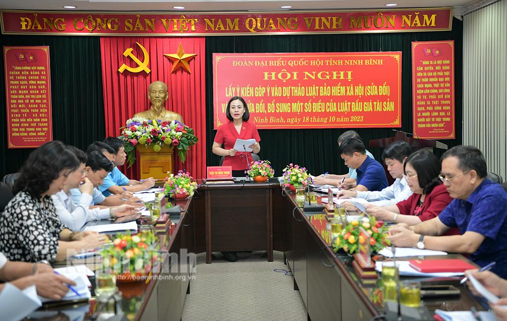 Đoàn ĐBQH tỉnh tổ chức lấy ý kiến góp ý vào một số dự thảo Luật trình tại kỳ họp thứ 6, Quốc hội khóa XV