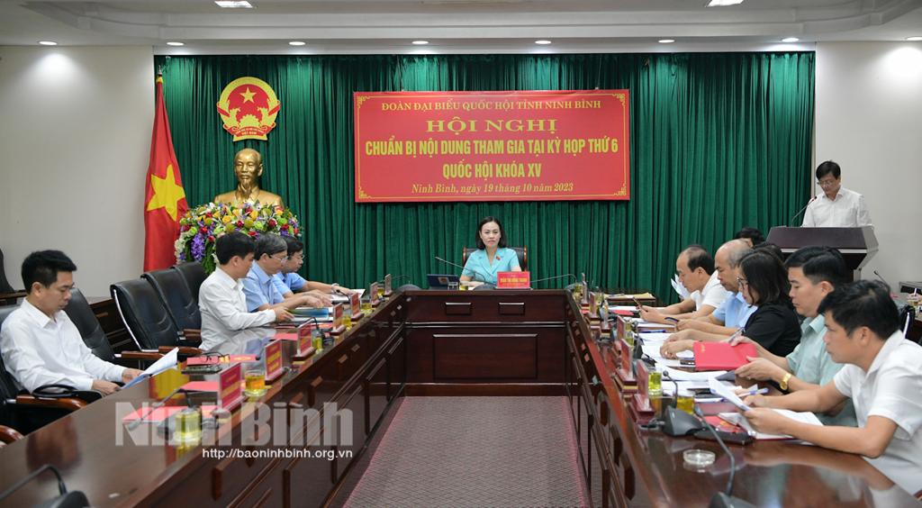 Đoàn ĐBQH tỉnh chuẩn bị nội dung tham gia tại kỳ họp thứ 6, Quốc hội khóa XV