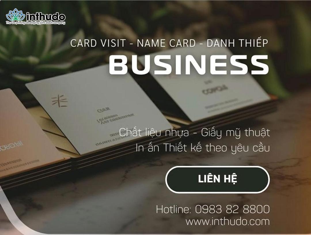Dịch vụ in card visit chất lượng, uy tín tại In Thủ Đô