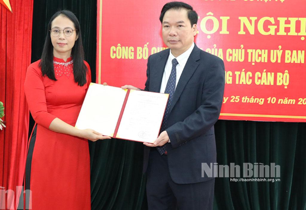 Công bố quyết định bổ nhiệm Hiệu trưởng Trường Cao đẳng Y tế Ninh Bình