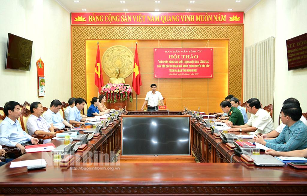 Kết quả thực hiện Nghị quyết 25-NQ/TW về "Tăng cường và đổi mới sự lãnh đạo của Đảng đối với công tác dân vận trong tình hình mới" trên địa bàn tỉnh Ninh Bình