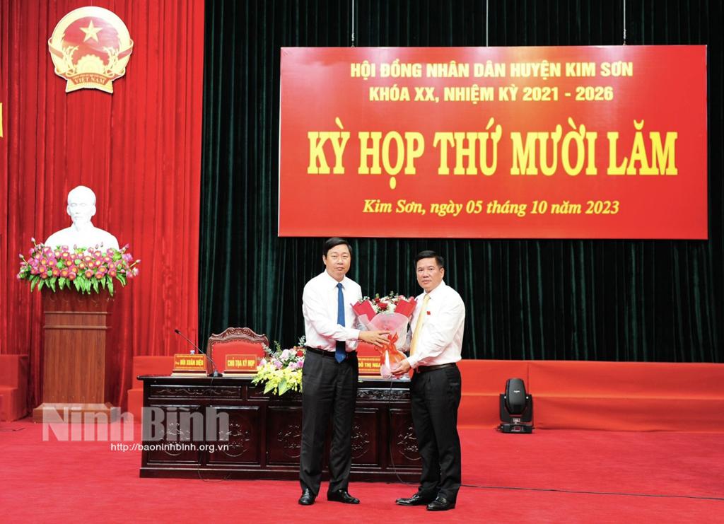 Đồng chí Bùi Xuân Diệu được bầu giữ chức Chủ tịch HĐND huyện Kim Sơn khóa XX, nhiệm kỳ 2021 - 2026
