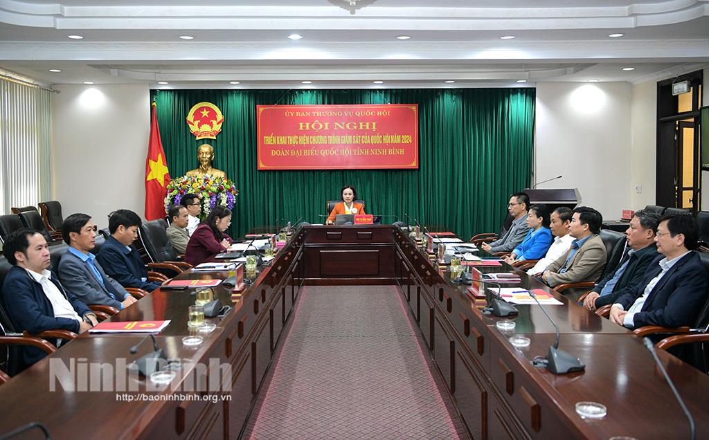 Hội nghị trực tuyến triển khai thực hiện chương trình giám sát của Quốc hội năm 2024