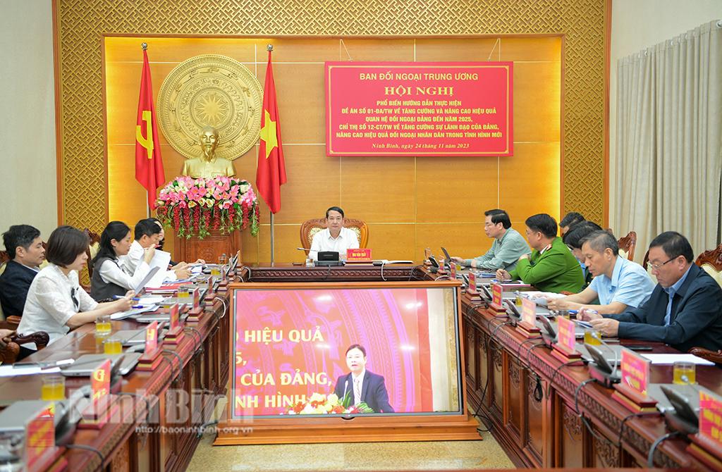 Hội nghị trực tuyến về công tác đối ngoại Đảng, đối ngoại Nhân dân trong tình hình mới