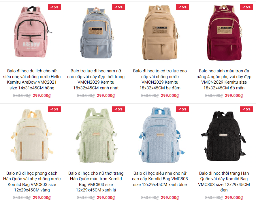 4 shop bán balo hàn quốc TPHCM đẹp thời trang không thể bỏ lỡ dành cho bạn trẻ