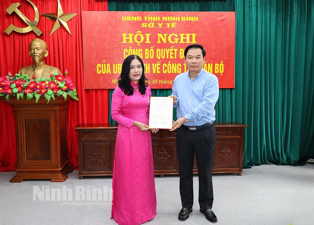 Hội nghị công bố quyết định bổ nhiệm Phó Giám đốc Sở Y tế