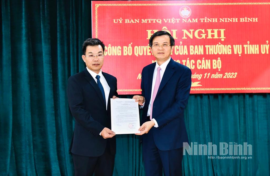 Đồng chí Nguyễn Hoàng Hà giữ chức Chủ tịch Ủy ban Mặt trận Tổ quốc Việt Nam tỉnh