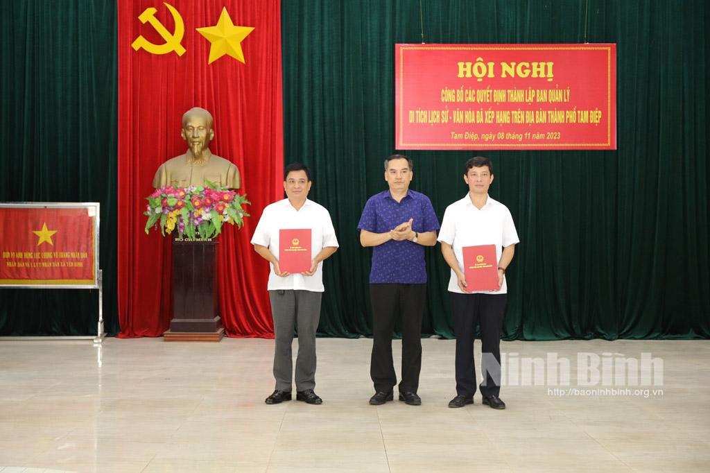 Thành phố Tam Điệp công bố quyết định thành lập Ban quản lý các di tích đã xếp hạng