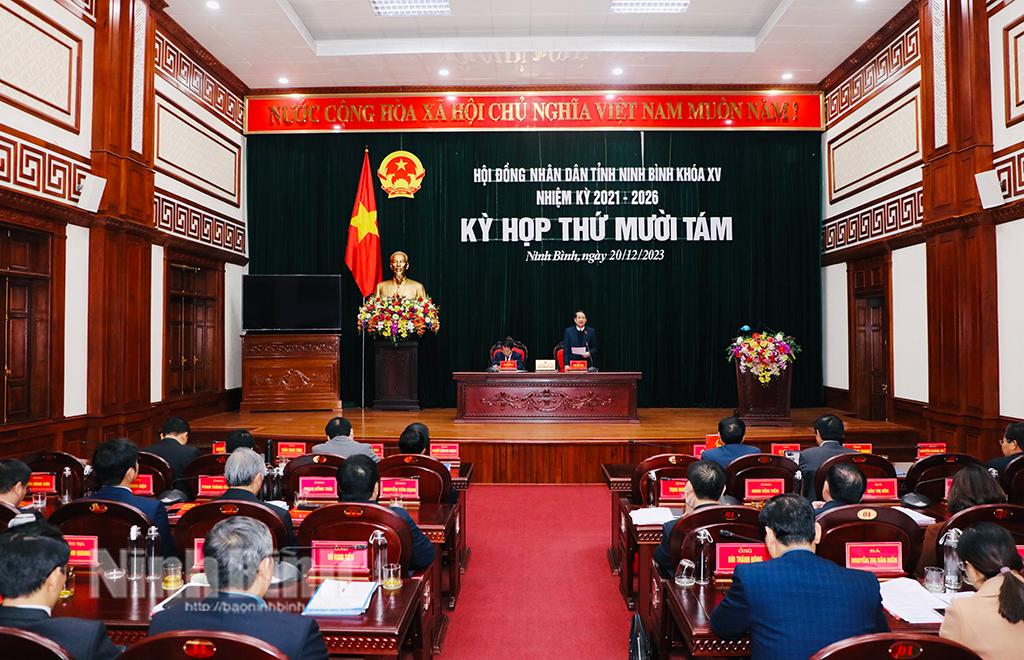 HĐND tỉnh khóa XV tổ chức kỳ họp thứ mười tám