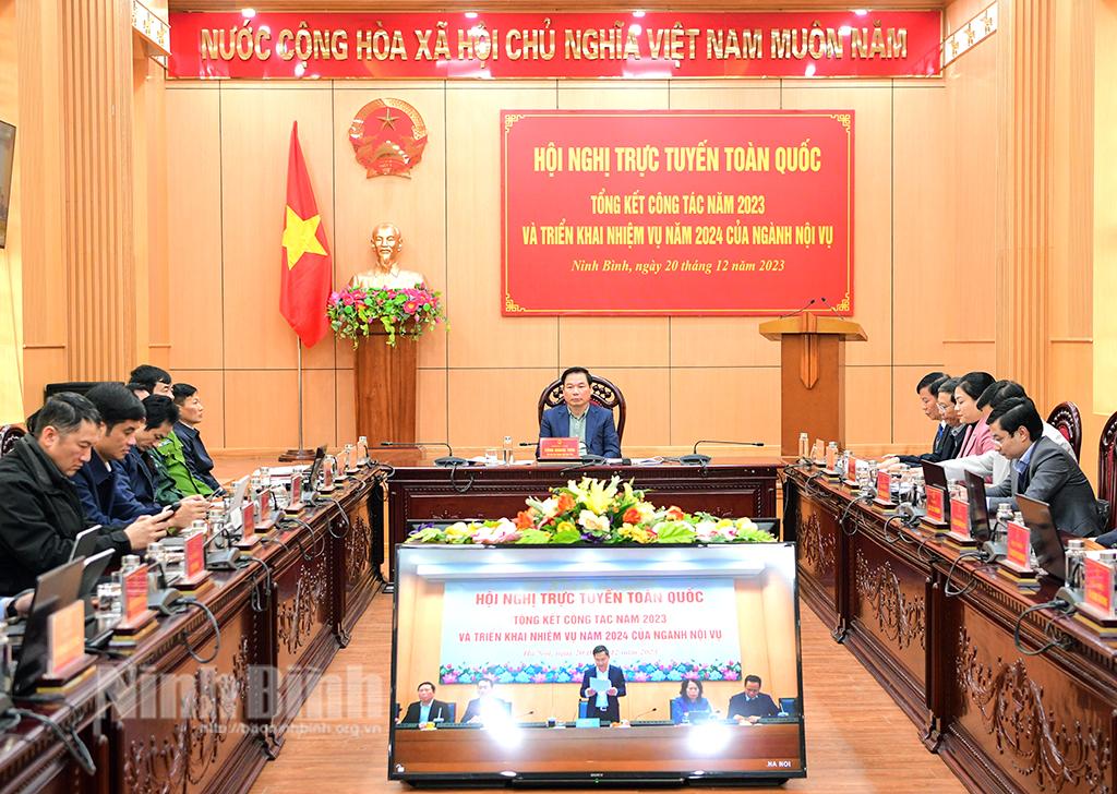 Hội nghị trực tuyến toàn quốc triển khai nhiệm vụ công tác ngành Nội vụ năm 2024