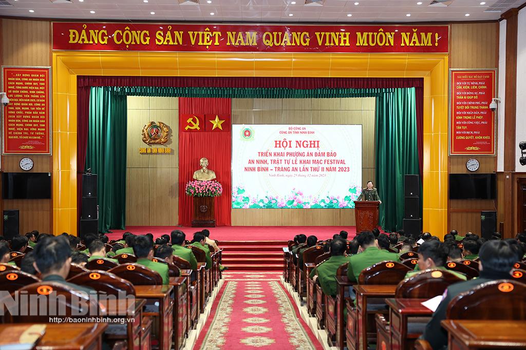 Công an tỉnh triển khai phương án đảm bảo ANTT Lễ khai mạc Festival Ninh Bình-Tràng An lần thứ II
