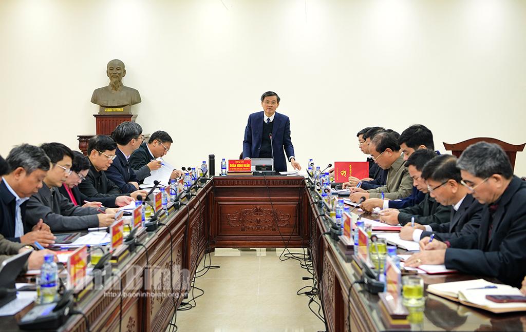 Đồng chí Bí thư Tỉnh ủy làm việc với huyện Kim Sơn