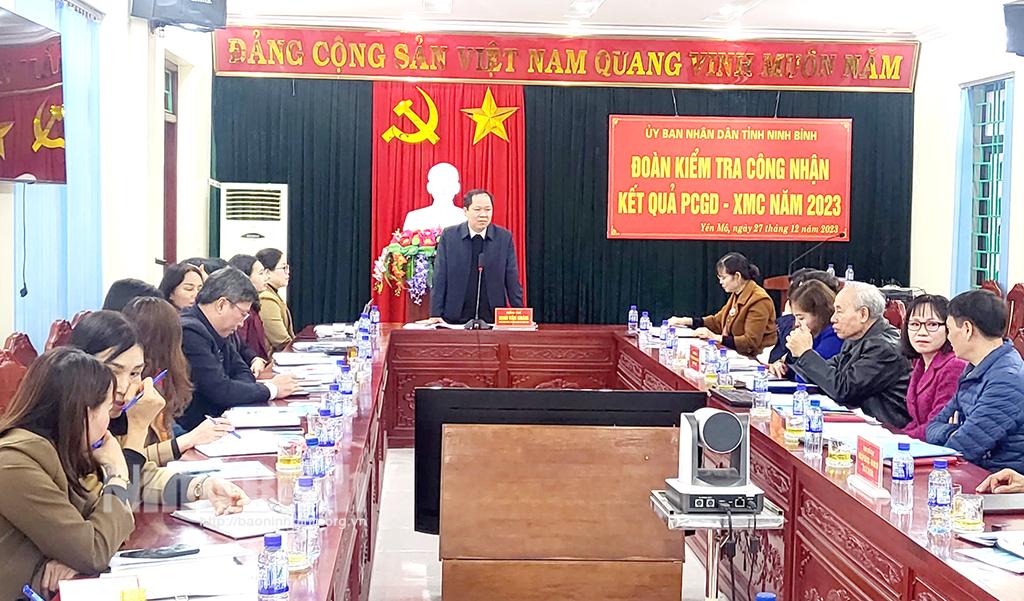 Kiểm tra công tác phổ cập giáo dục, xóa mù chữ tại các địa phương