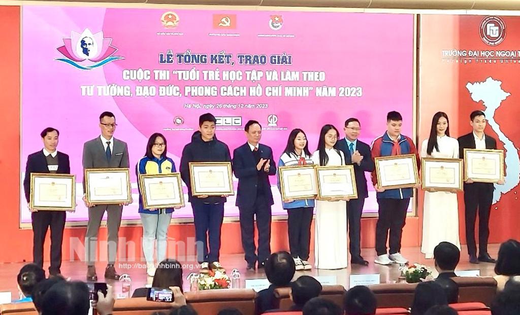 Tỉnh Ninh Bình đoạt hai giải tại Cuộc thi "Tuổi trẻ học tập và làm theo tư tưởng, đạo đức, phong cách Hồ Chí Minh" năm 2023