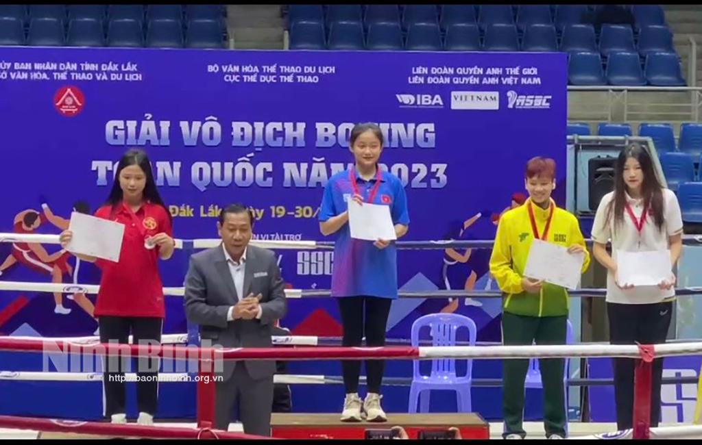 Các võ sỹ Ninh Bình đạt 1 huy chương vàng, 2 huy chương bạc tại Giải vô địch Boxing toàn quốc năm 2023
