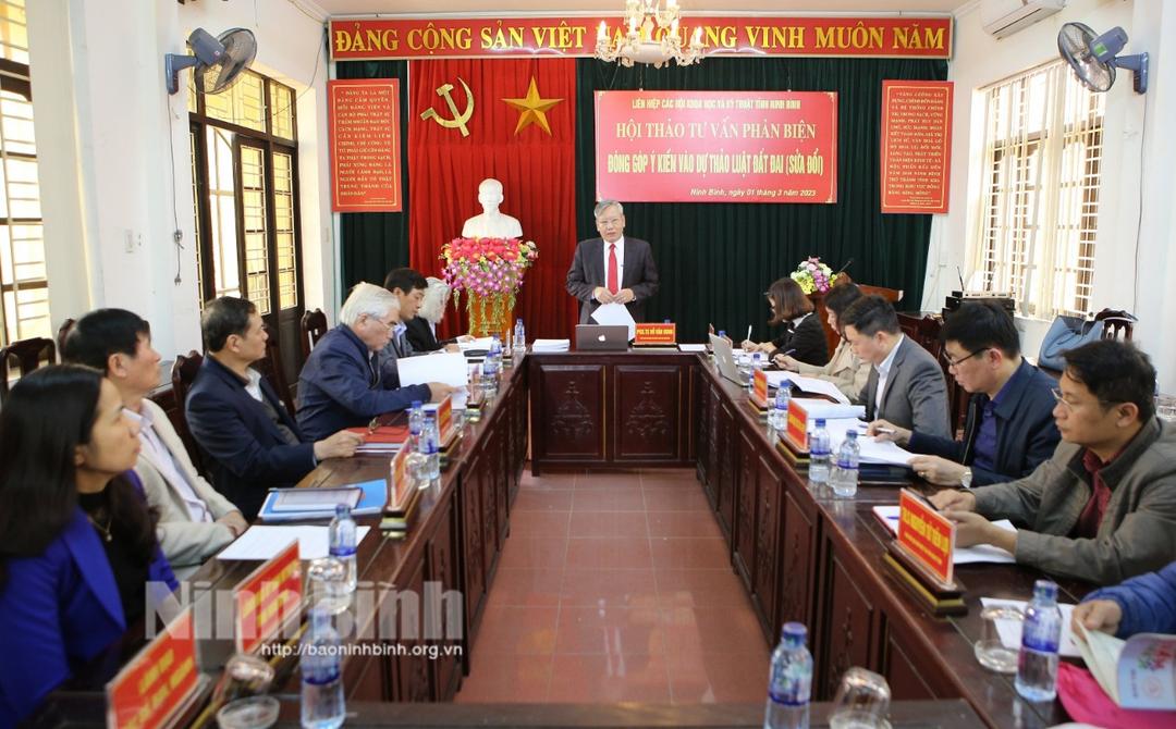 Liên hiệp các Hội KHKT tỉnh đóng góp ý kiến vào dự thảo Luật Đất đai (sửa đổi)