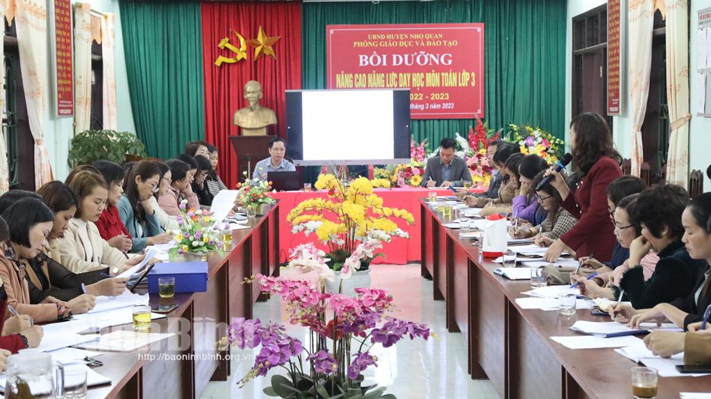 Nho Quan: Bồi dưỡng nâng cao năng lực dạy học môn Toán lớp 3