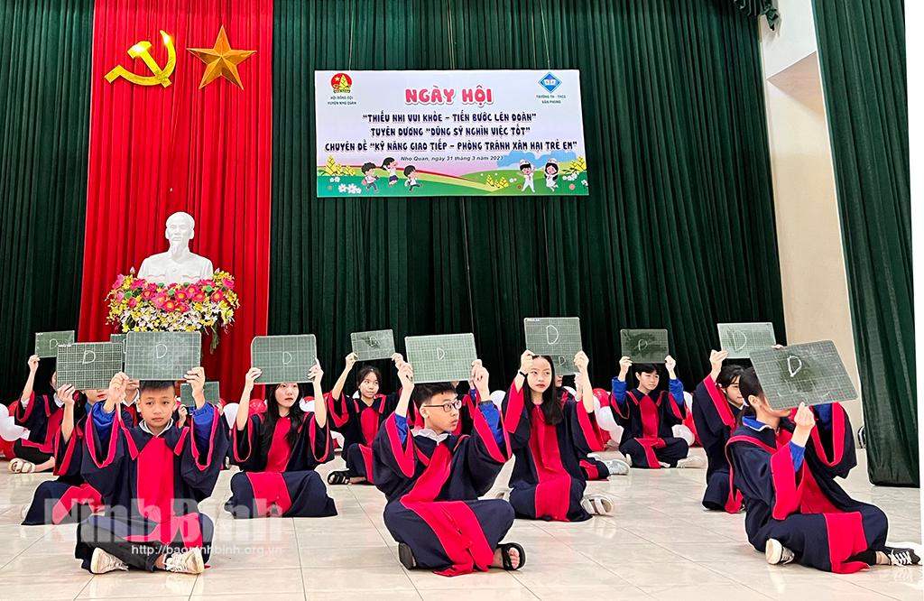 Hội đồng Đội huyện Nho Quan tổ chức Ngày hội Thiếu nhi vui khỏe - tiến bước lên Đoàn