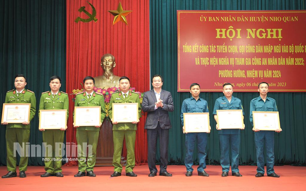 Huyện Nho Quan, Yên Khánh tổng kết công tác tuyển chọn, gọi công dân nhập ngũ năm 2023