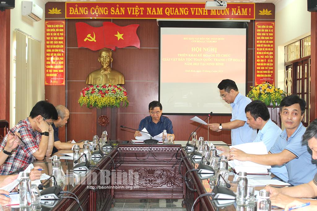 Triển khai kế hoạch tổ chức Giải Vật dân tộc tranh Cúp Hoa Lư năm 2023 tại Ninh Bình