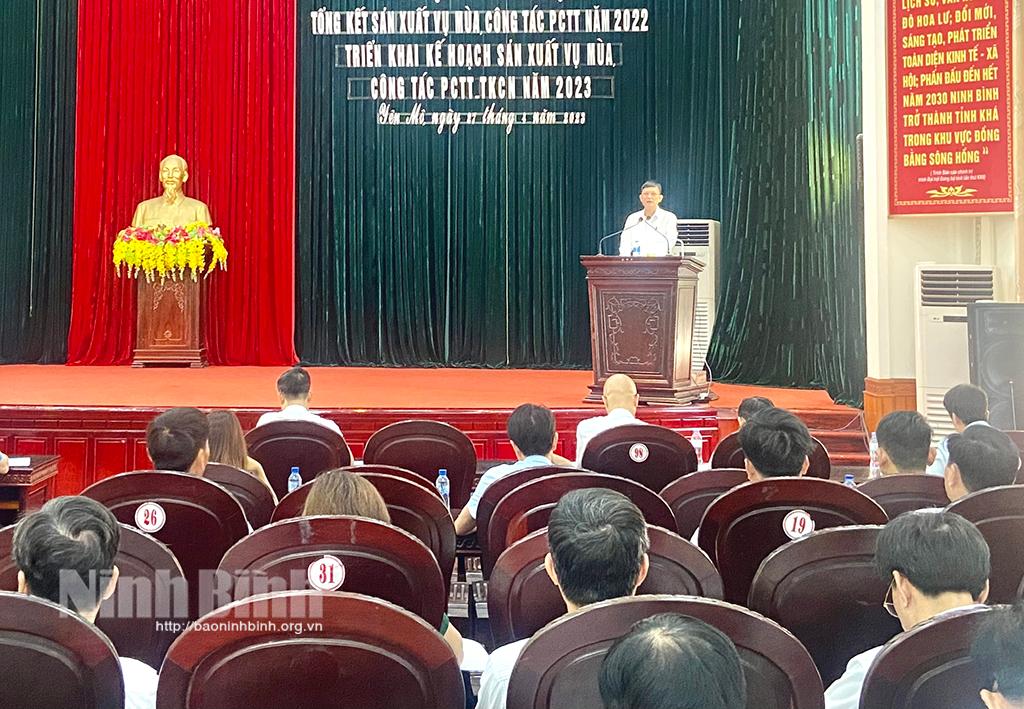 Yên Mô triển khai kế hoạch sản xuất vụ Mùa năm 2023