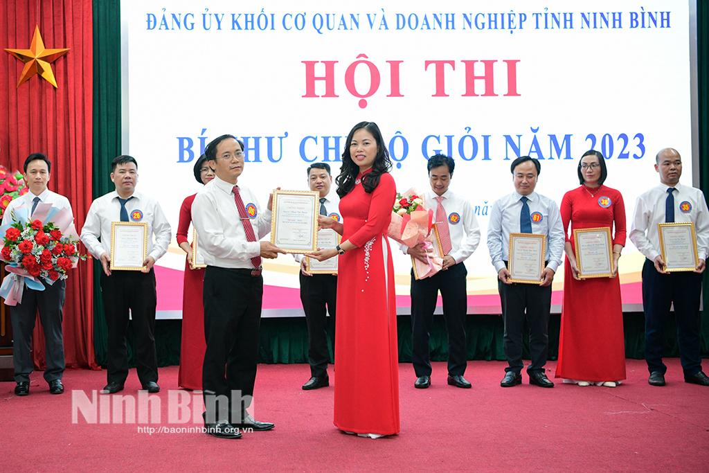 Đảng ủy Khối Cơ quan và Doanh nghiệp tỉnh tổ chức vòng chung khảo Hội thi Bí thư chi bộ giỏi năm 2023