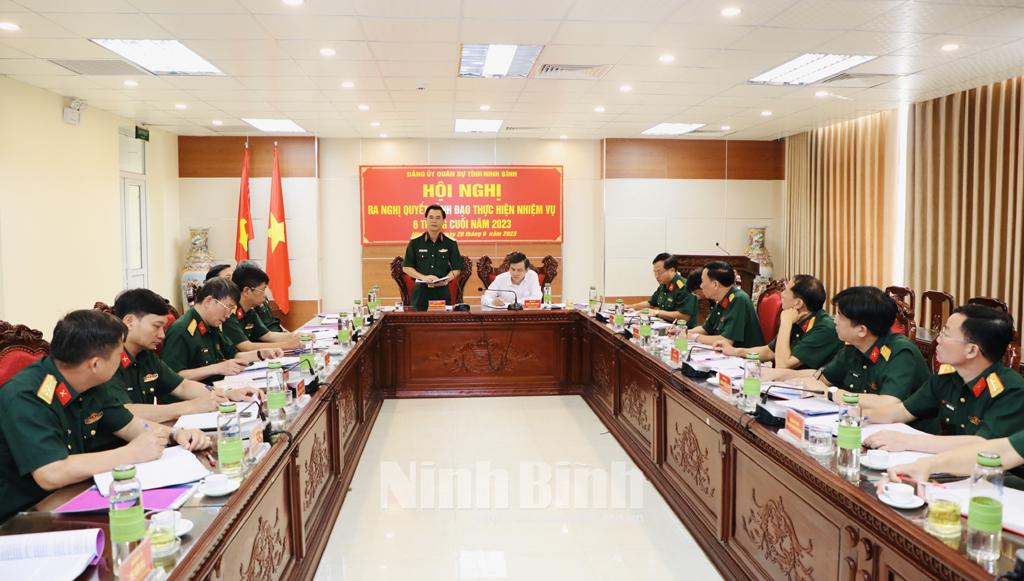 Đảng ủy Quân sự tỉnh ra nghị quyết lãnh đạo thực hiện nhiệm vụ 6 tháng cuối năm