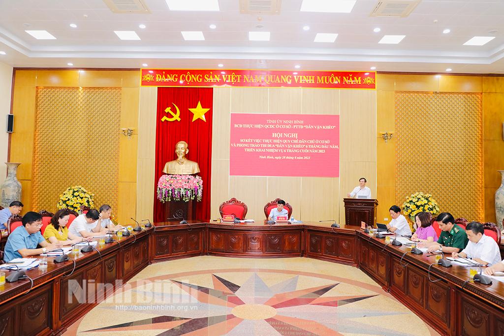 Triển khai việc thực hiện Quy chế dân chủ ở cơ sở và phong trào thi đua "Dân vận khéo" 6 tháng cuối năm