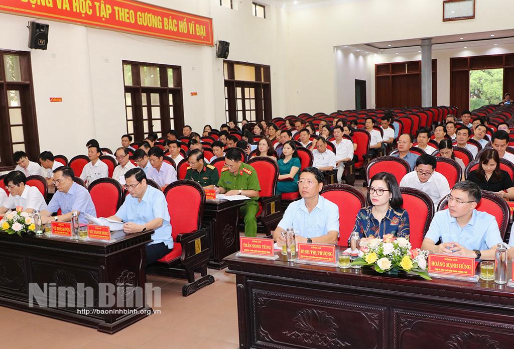 Thành ủy Tam Điệp sơ kết giữa nhiệm kỳ thực hiện Nghị quyết Đại hội Đảng bộ thành phố nhiệm kỳ 2020-2025