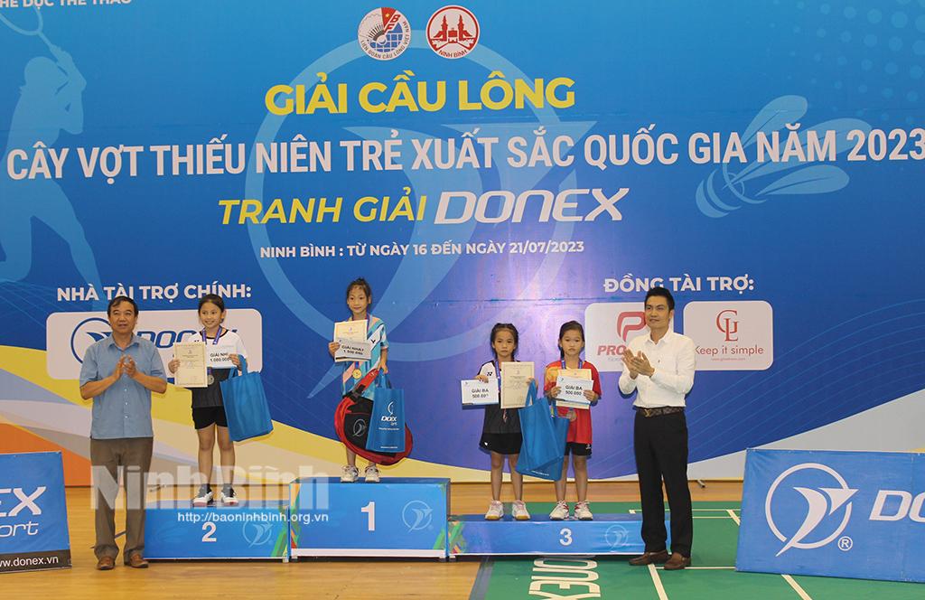 Bế mạc Giải Cầu lông các cây vợt thiếu niên, trẻ xuất sắc quốc gia năm 2023