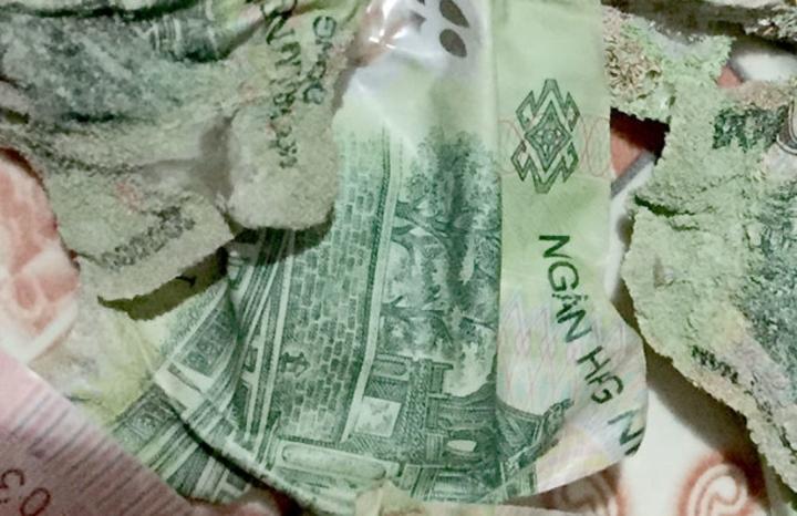 Tiền bị cháy có được đem ra ngân hàng đổi mới không?